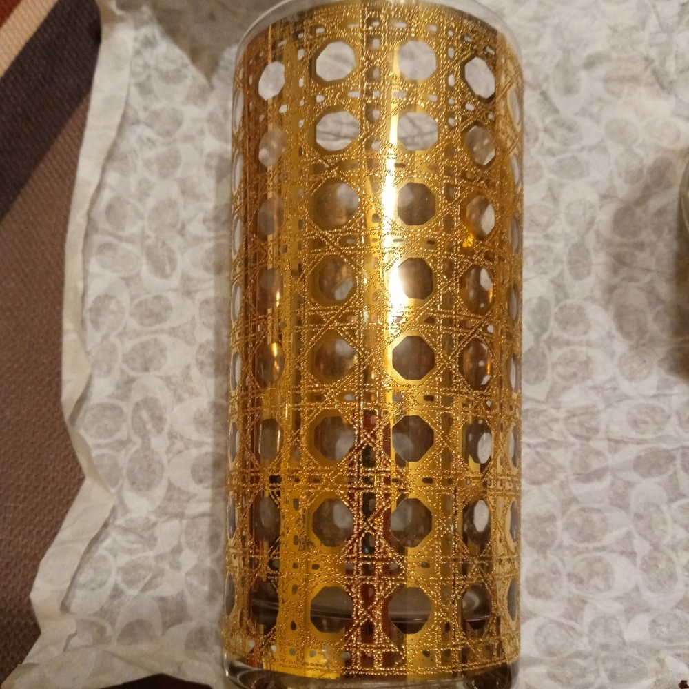 Vintage set of 4 - 24 Karat glasses